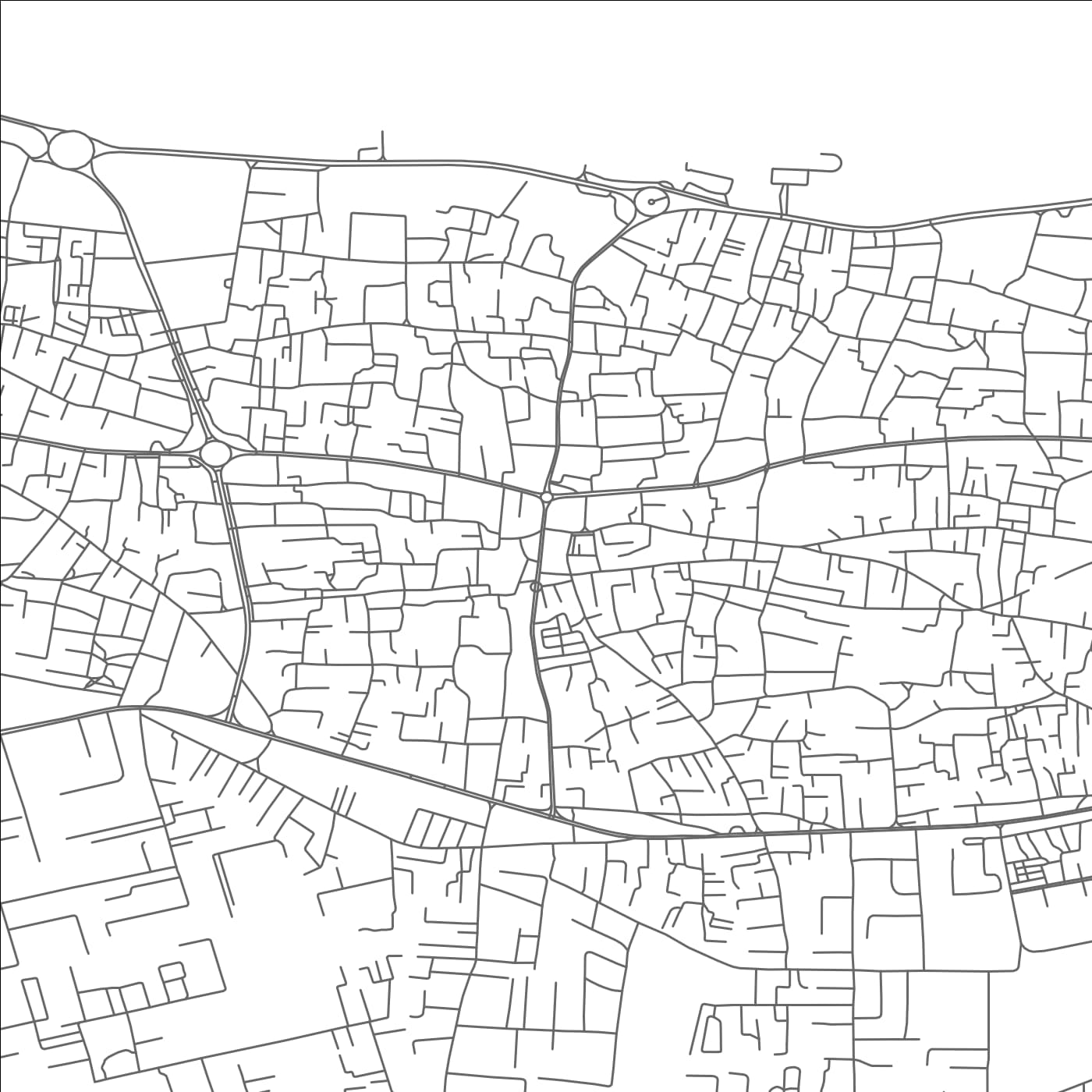 ROAD MAP OF TAJURA', LIBYA BY MAPBAKES