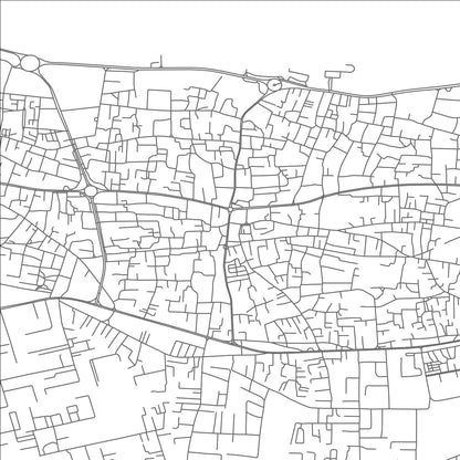 ROAD MAP OF TAJURA', LIBYA BY MAPBAKES