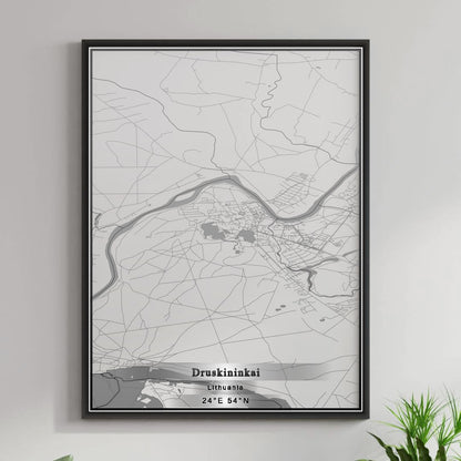 ROAD MAP OF DRUSKININKAI, LITHUANIA BY MAPBAKES