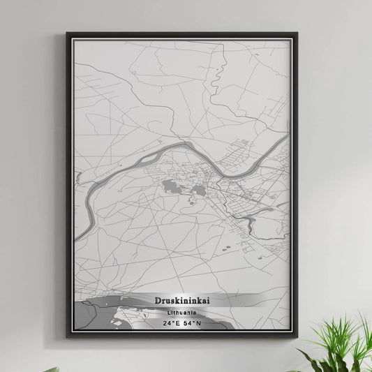 ROAD MAP OF DRUSKININKAI, LITHUANIA BY MAPBAKES