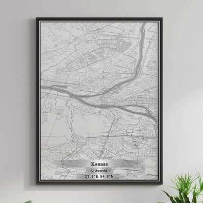 ROAD MAP OF KAUNAS, LITHUANIA BY MAPBAKES