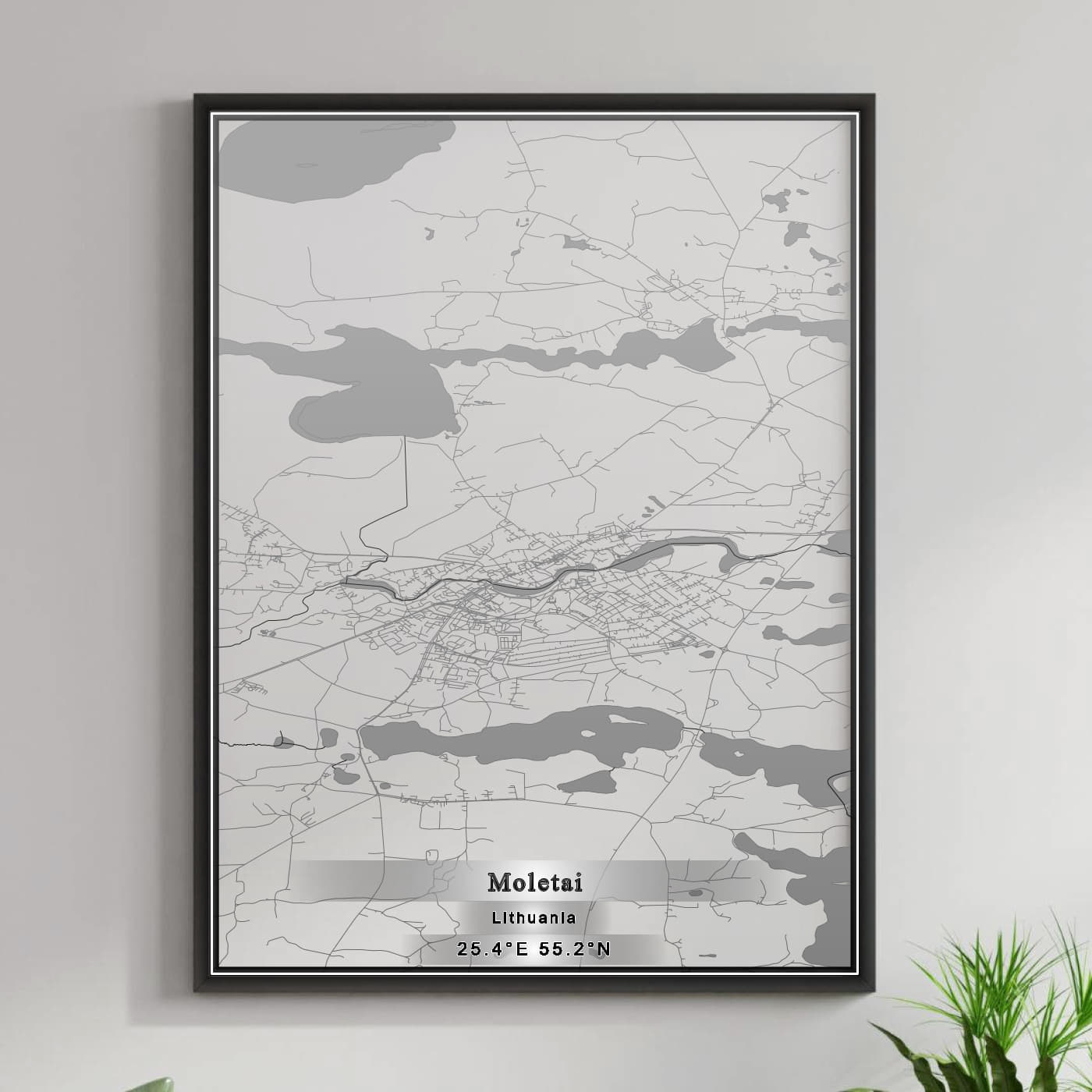 ROAD MAP OF MOLETAI, LITHUANIA BY MAPBAKES