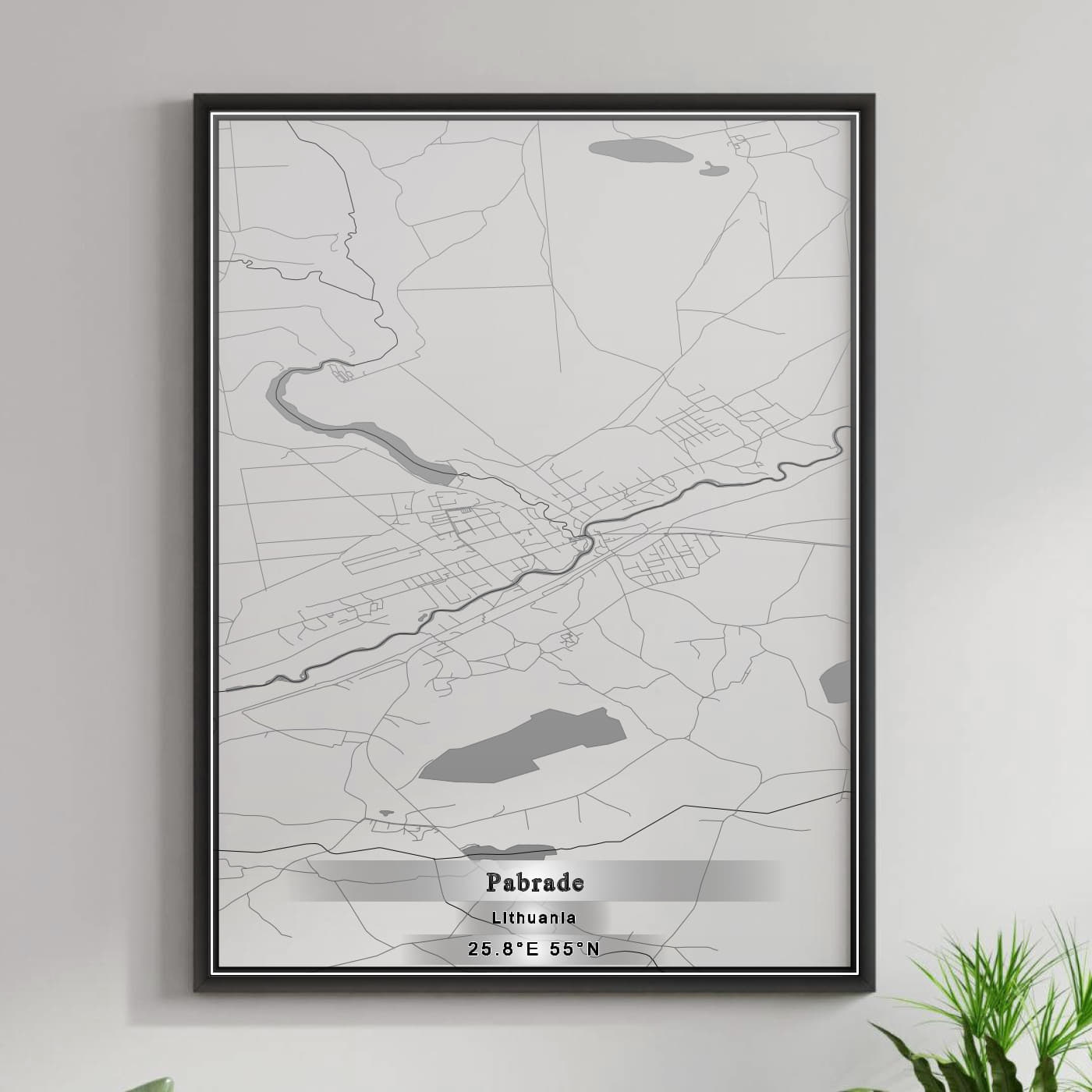 ROAD MAP OF PABRADE, LITHUANIA BY MAPBAKES