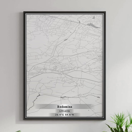 ROAD MAP OF RUDAMINA, LITHUANIA BY MAPBAKES