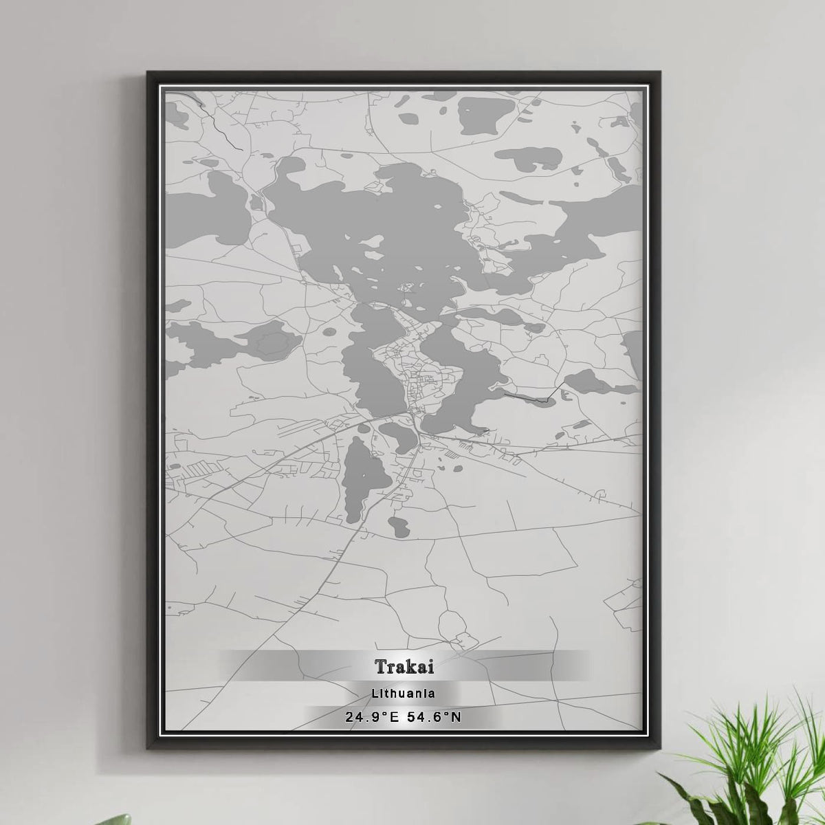 ROAD MAP OF TRAKAI, LITHUANIA BY MAPBAKES