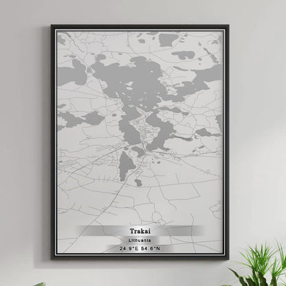 ROAD MAP OF TRAKAI, LITHUANIA BY MAPBAKES