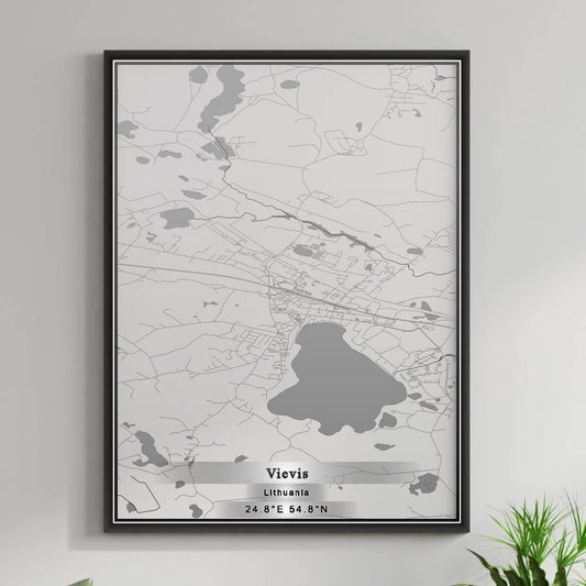 ROAD MAP OF VIEVIS, LITHUANIA BY MAPBAKES