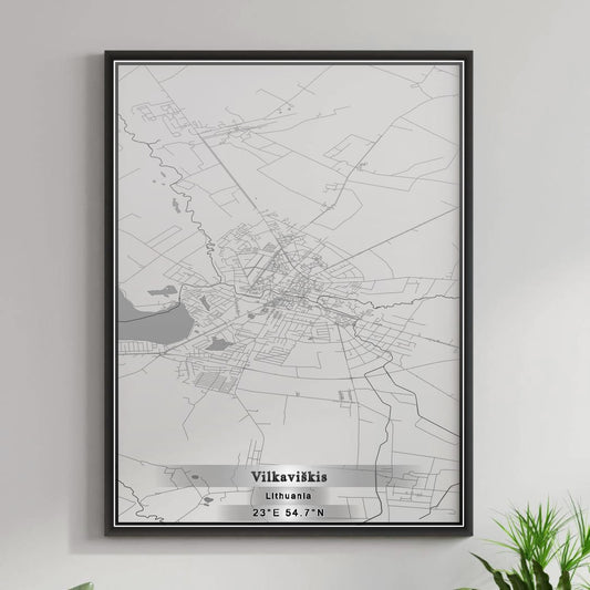 ROAD MAP OF VILKAVISKIS, LITHUANIA BY MAPBAKES