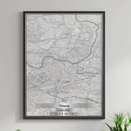 ROAD MAP OF VILNIUS, LITHUANIA BY MAPBAKES