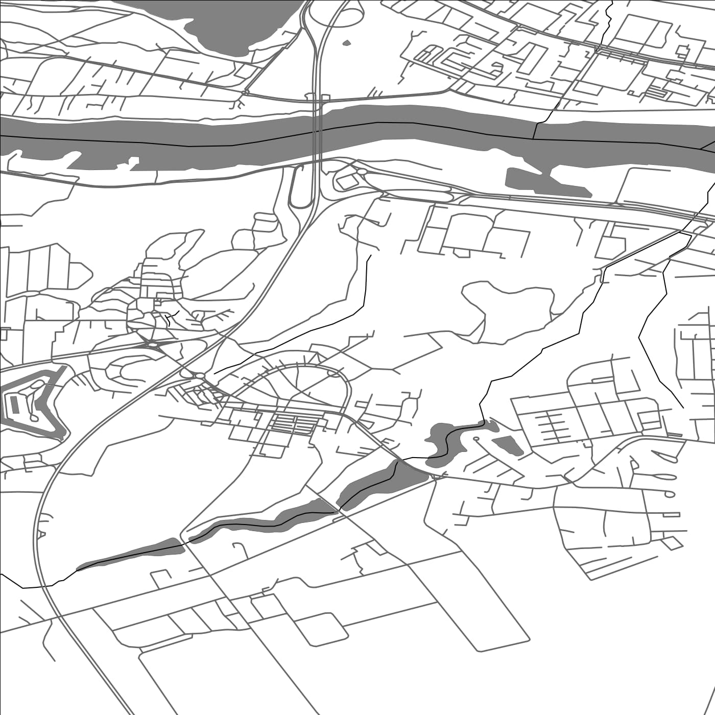 ROAD MAP OF AKADEMIJA, LITHUANIA BY MAPBAKES