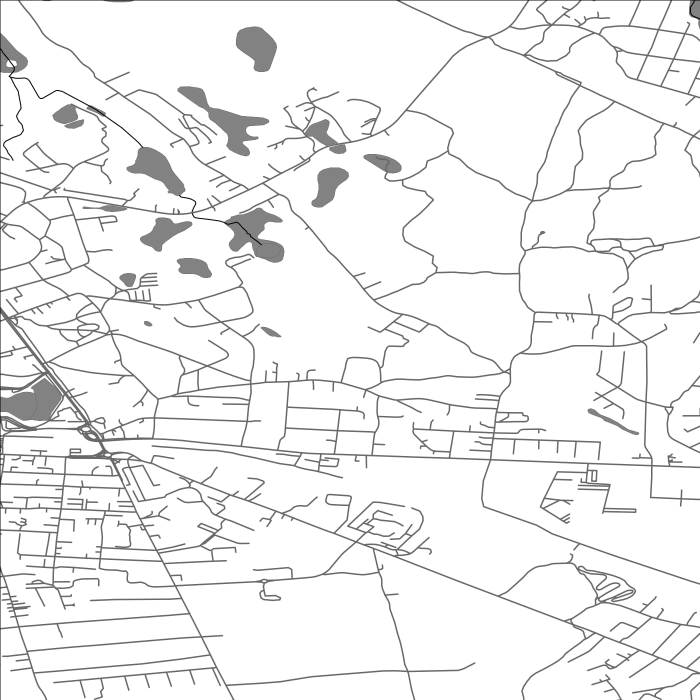 ROAD MAP OF LENTVARIS, LITHUANIA BY MAPBAKES