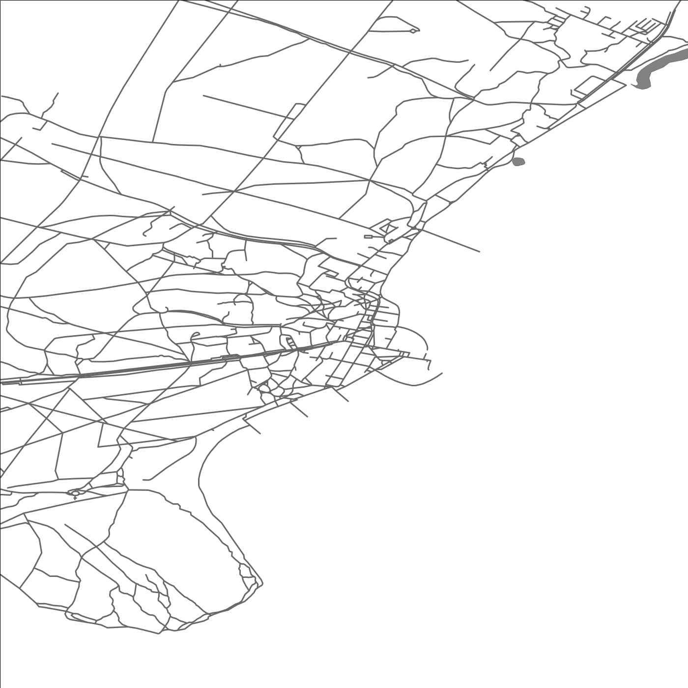 ROAD MAP OF NIDA, LITHUANIA BY MAPBAKES