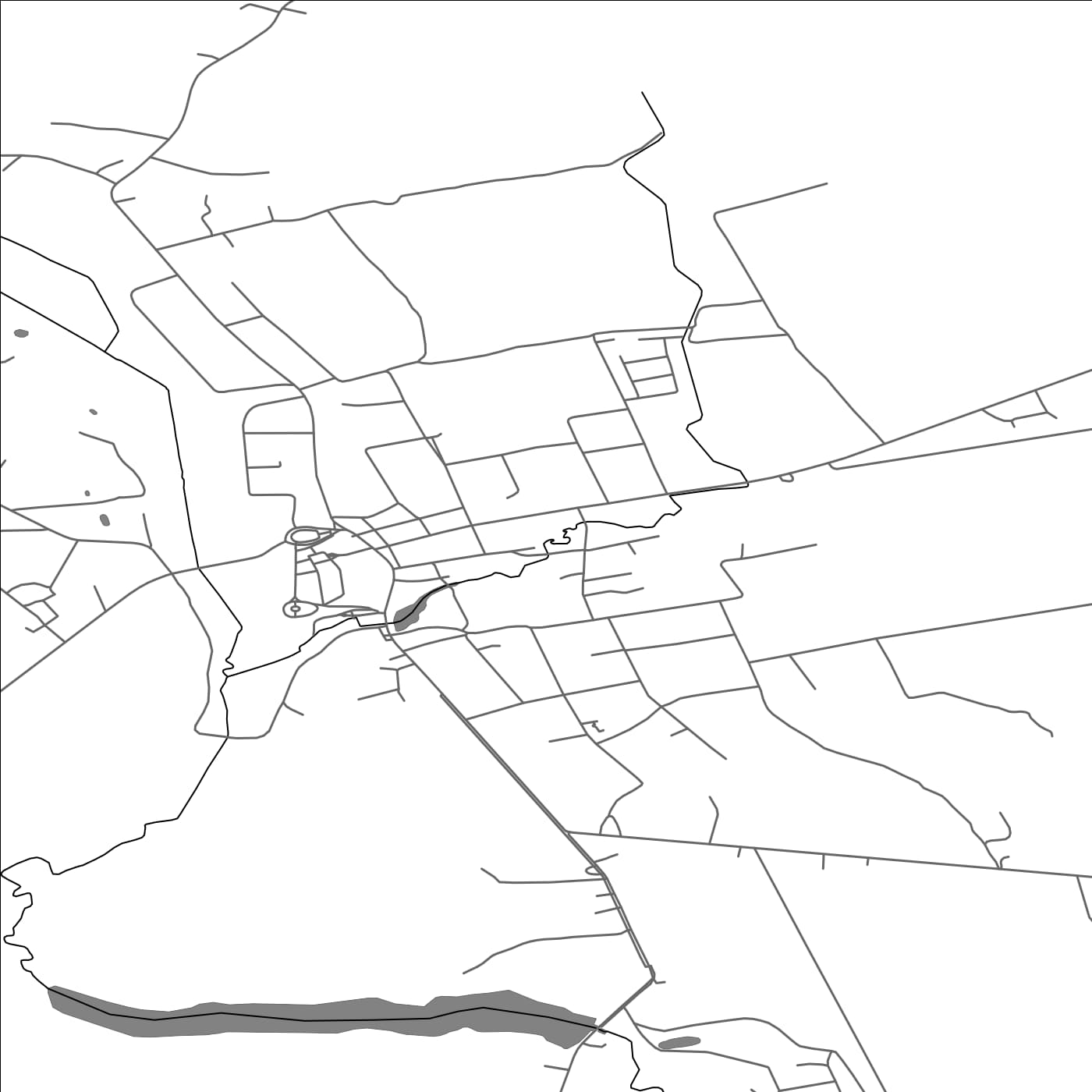 ROAD MAP OF ŠVEKŠNA, LITHUANIA BY MAPBAKES