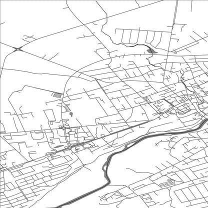 ROAD MAP OF UKMERGE, LITHUANIA BY MAPBAKES