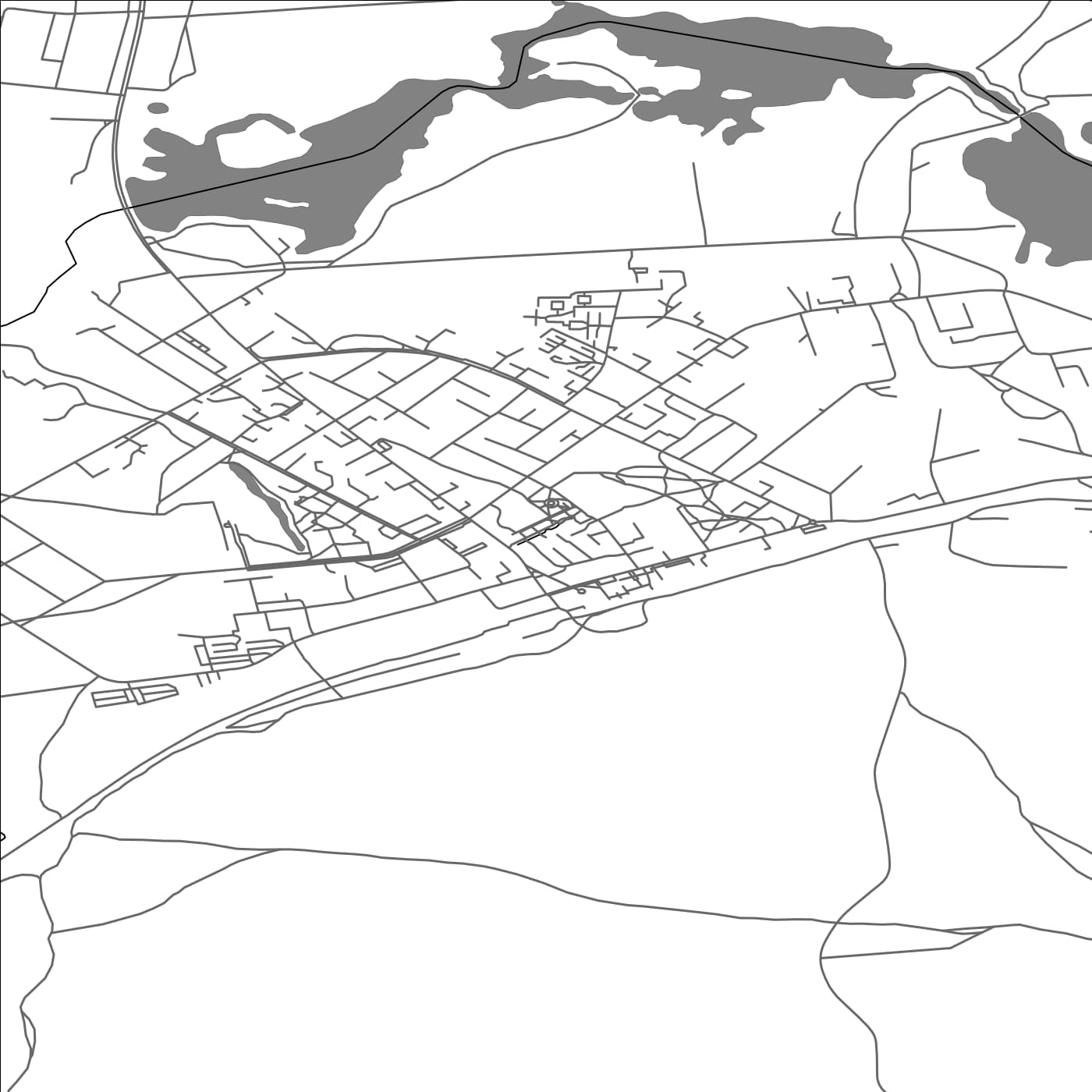 ROAD MAP OF VARENA, LITHUANIA BY MAPBAKES