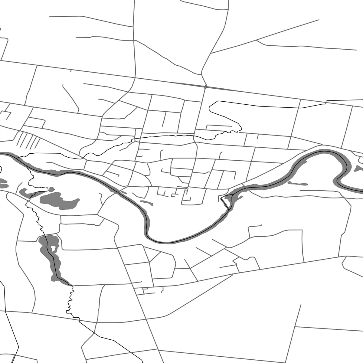 ROAD MAP OF VIEKŠNIAI, LITHUANIA BY MAPBAKES