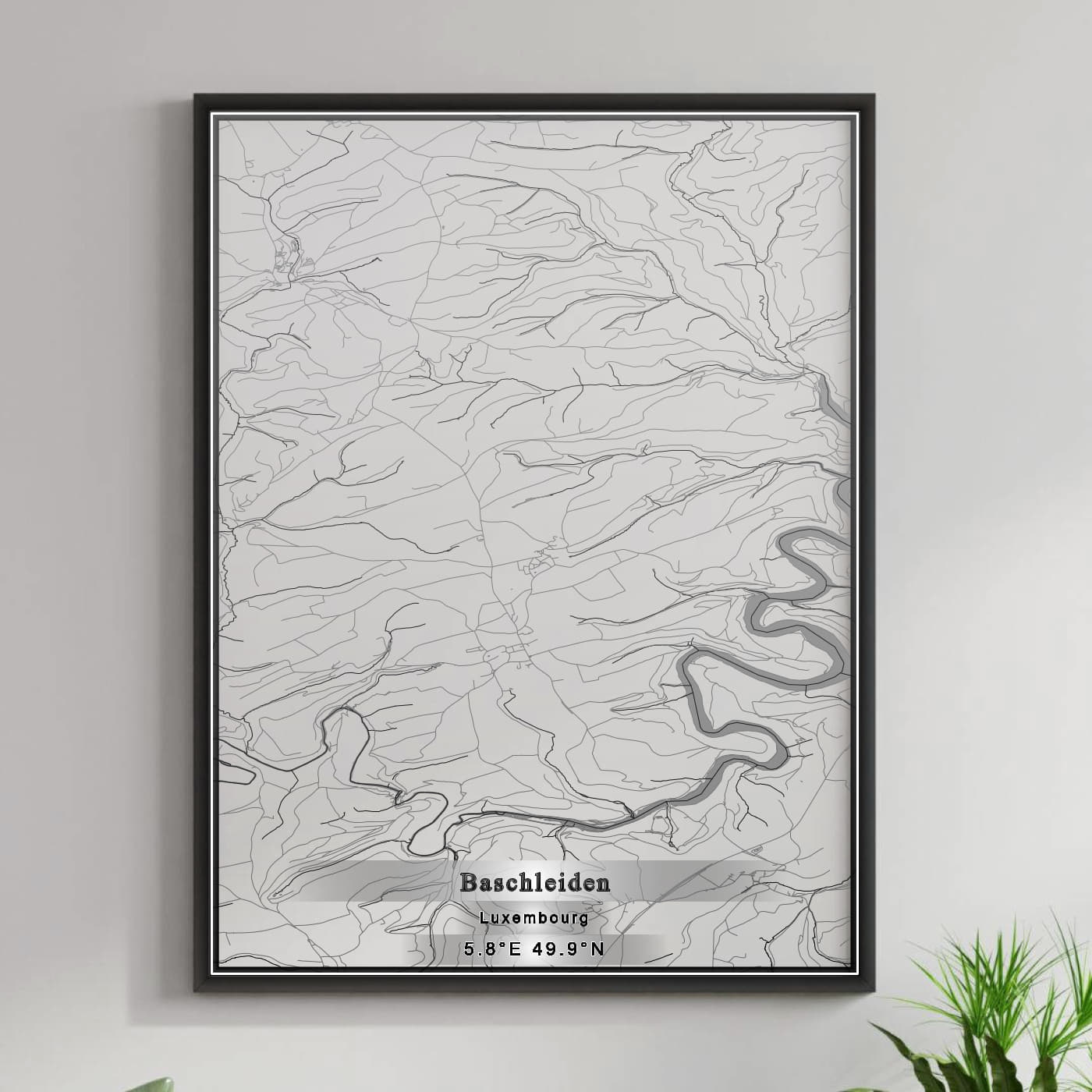 ROAD MAP OF BASCHLEIDEN, LUXEMBOURG BY MAPBAKES