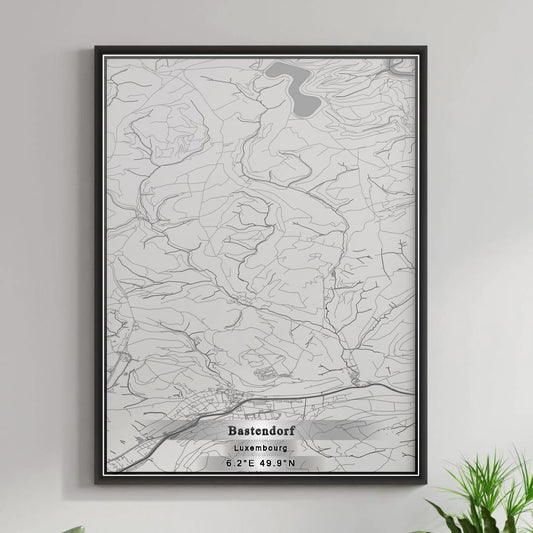 ROAD MAP OF BASTENDORF, LUXEMBOURG BY MAPBAKES