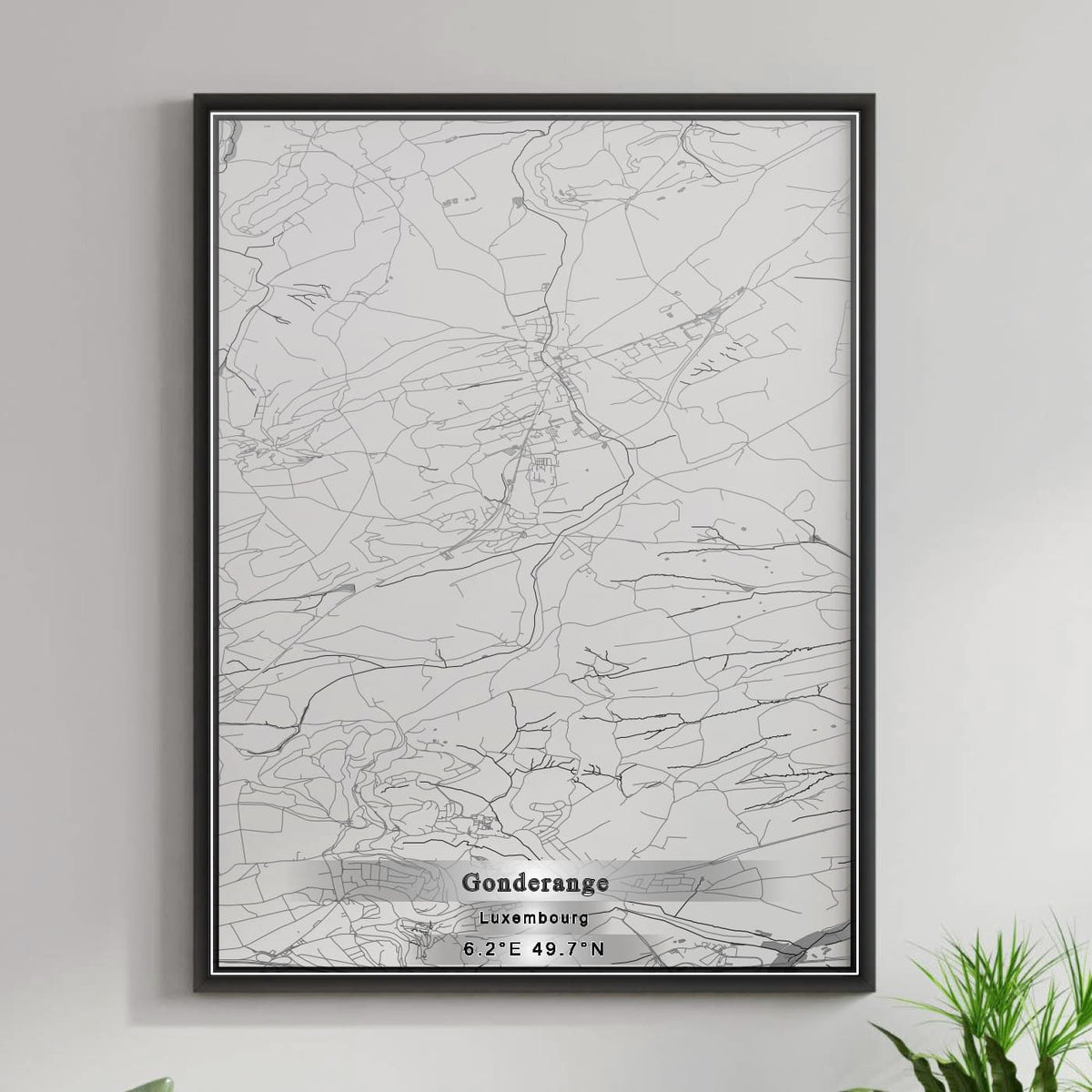 ROAD MAP OF GONDERANGE, LUXEMBOURG BY MAPBAKES
