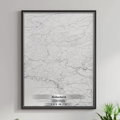 ROAD MAP OF HOBSCHEID, LUXEMBOURG BY MAPBAKES