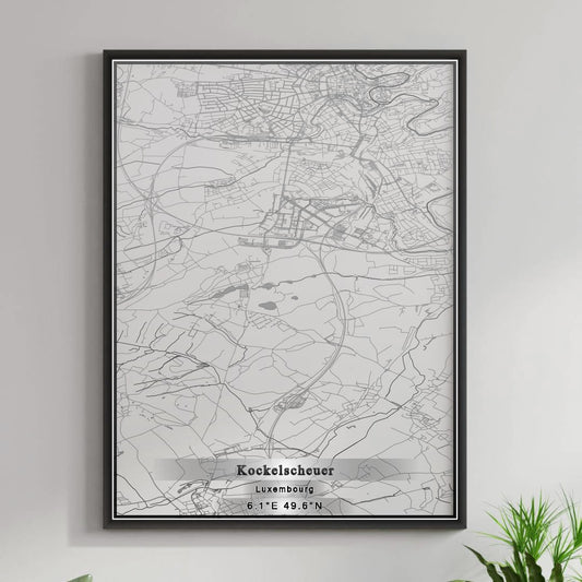 ROAD MAP OF KOCKELSCHEUER, LUXEMBOURG BY MAPBAKES