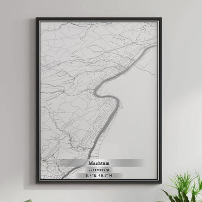ROAD MAP OF MACHTUM, LUXEMBOURG BY MAPBAKES
