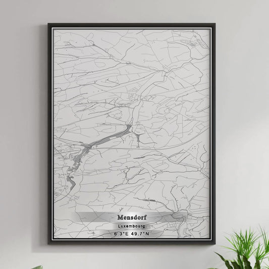 ROAD MAP OF MENSDORF, LUXEMBOURG BY MAPBAKES