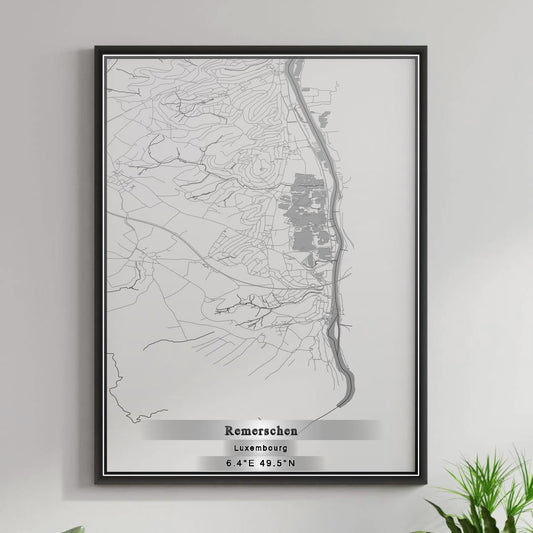 ROAD MAP OF REMERSCHEN, LUXEMBOURG BY MAPBAKES