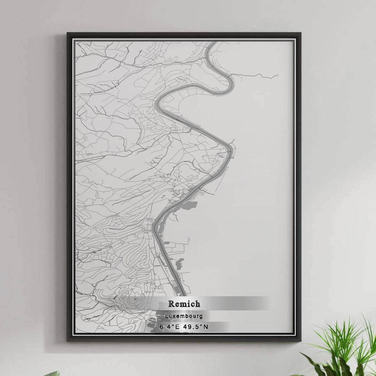 ROAD MAP OF REMICH, LUXEMBOURG BY MAPBAKES