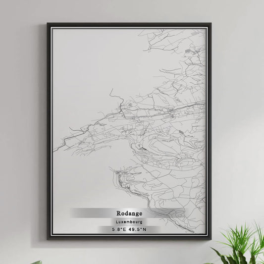 ROAD MAP OF RODANGE, LUXEMBOURG BY MAPBAKES