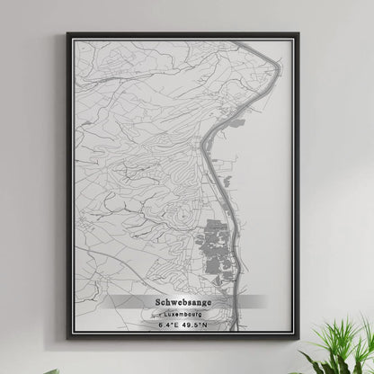 ROAD MAP OF SCHWEBSANGE, LUXEMBOURG BY MAPBAKES