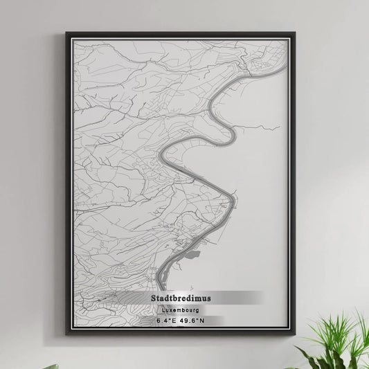 ROAD MAP OF STADTBREDIMUS, LUXEMBOURG BY MAPBAKES