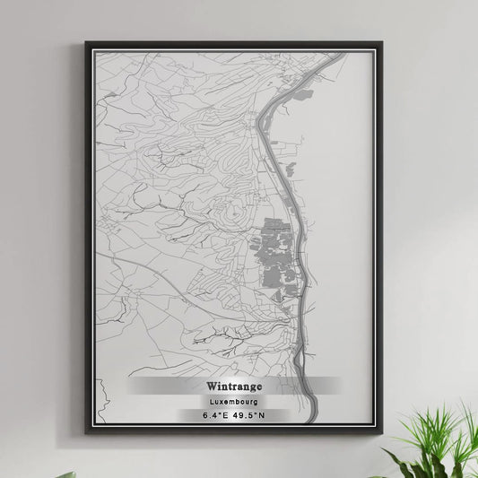 ROAD MAP OF WINTRANGE, LUXEMBOURG BY MAPBAKES