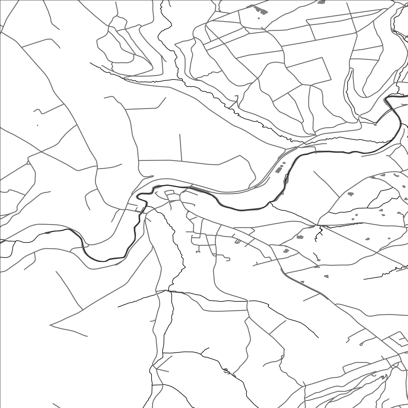 ROAD MAP OF BOEVANGE-SUR-ATTERT, LUXEMBOURG BY MAPBAKES