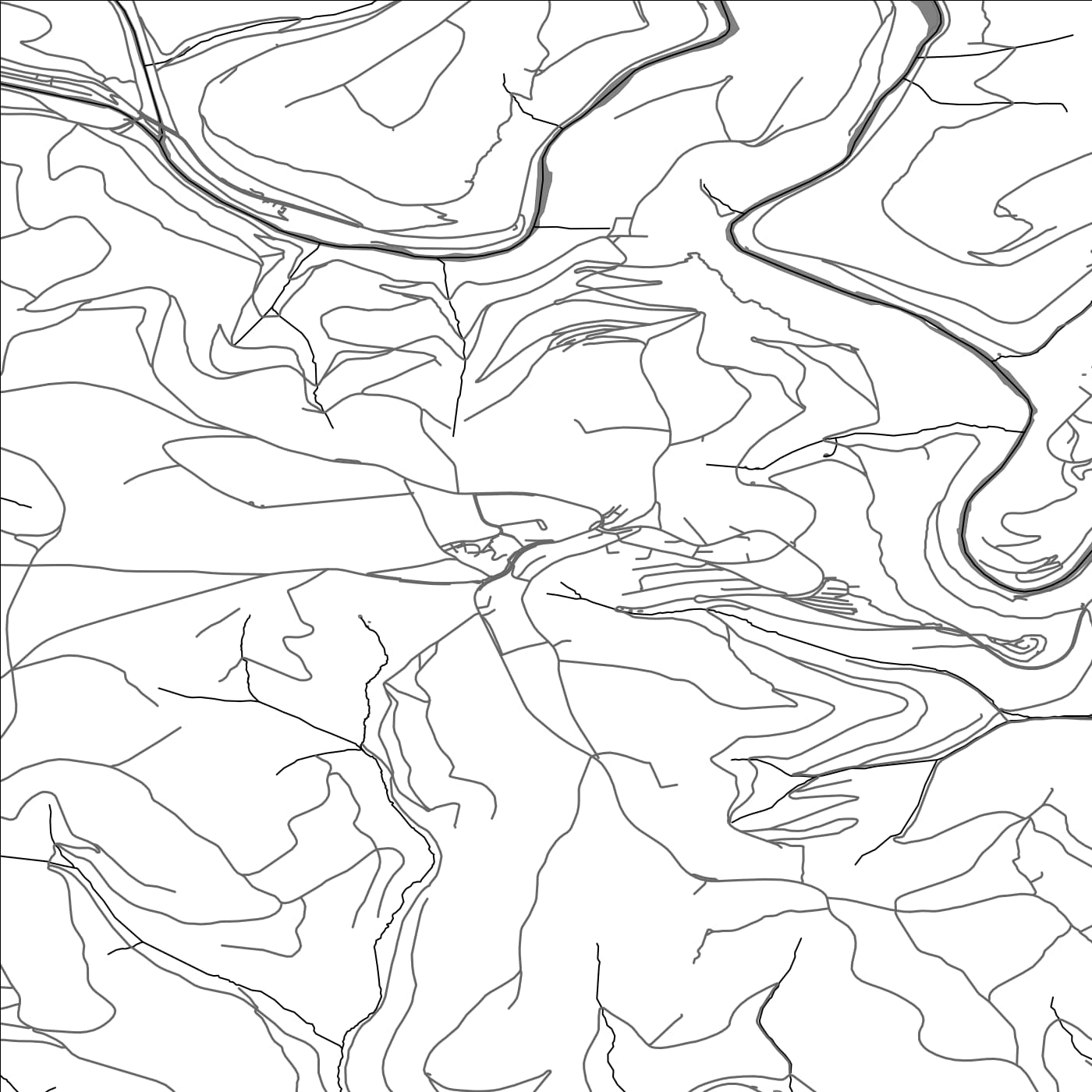 ROAD MAP OF BOURSCHEID, LUXEMBOURG BY MAPBAKES