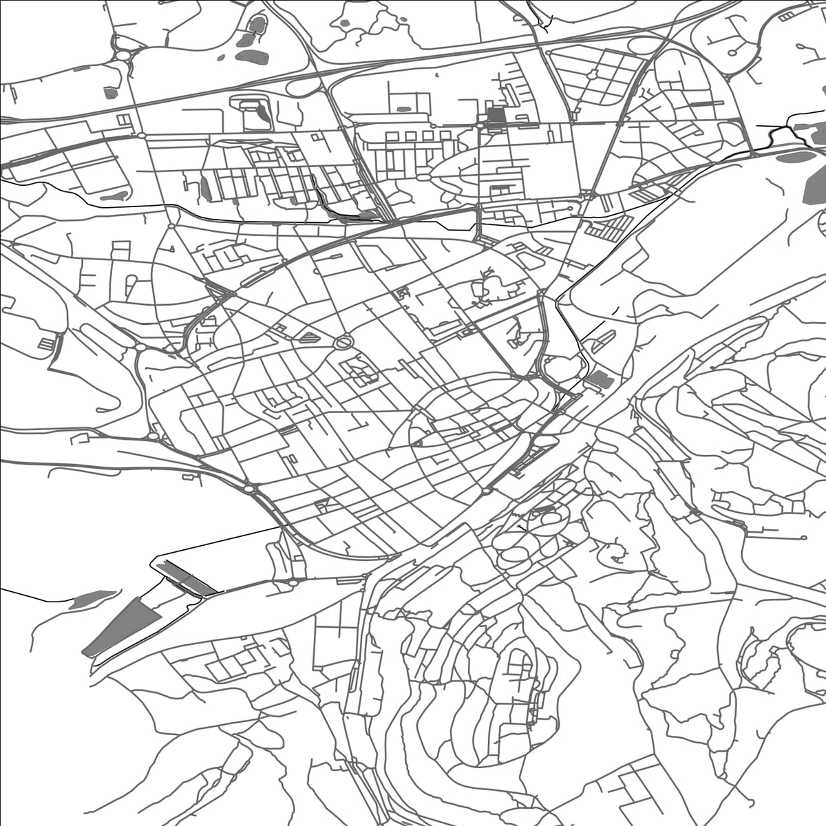 ROAD MAP OF ESCH-SUR-ALZETTE, LUXEMBOURG BY MAPBAKES