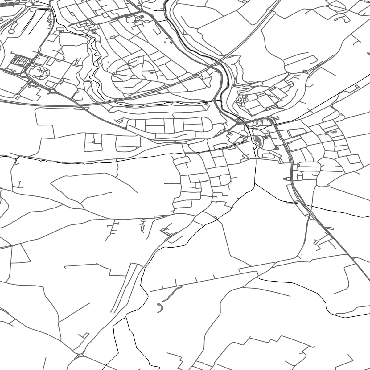 ROAD MAP OF FENTANGE, LUXEMBOURG BY MAPBAKES