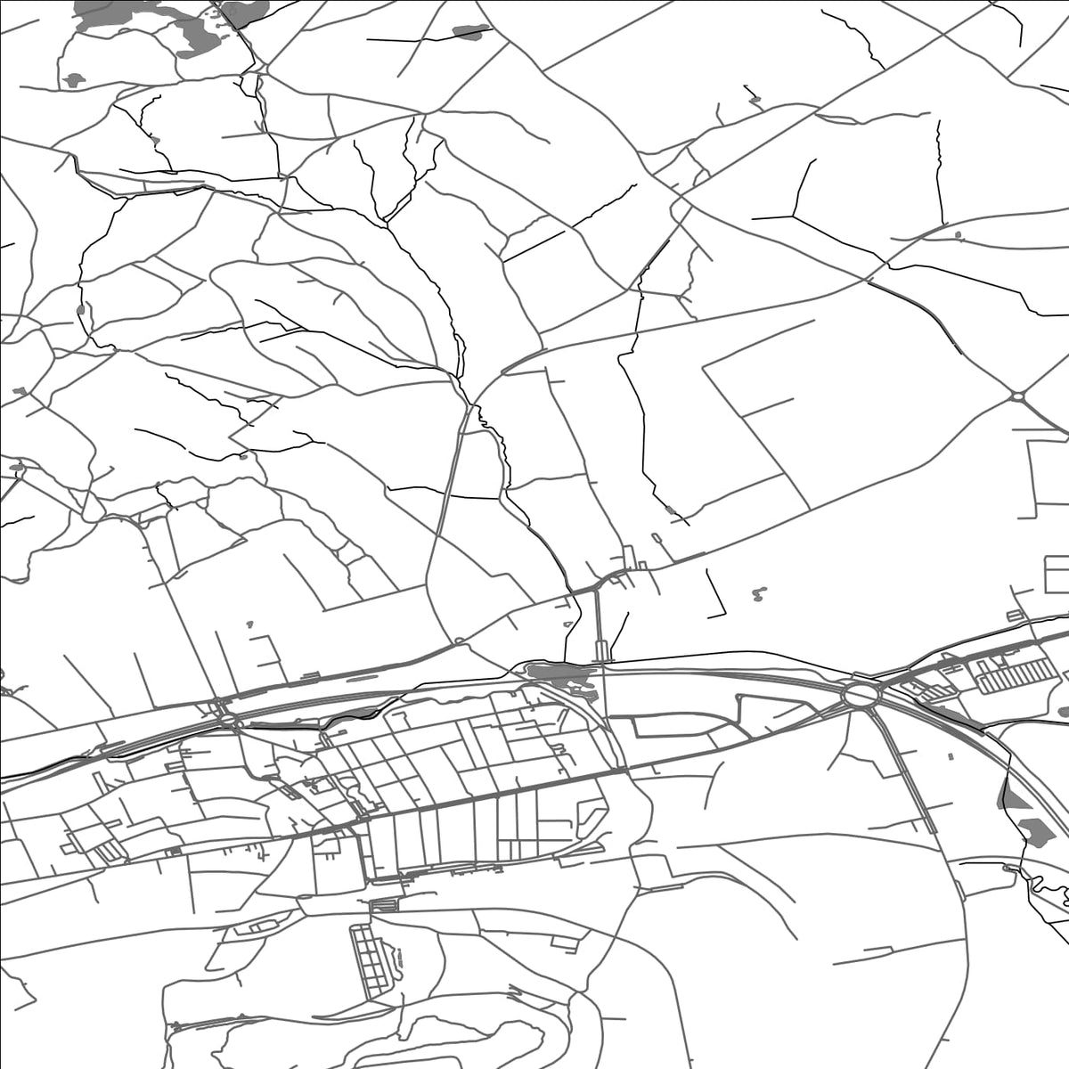 ROAD MAP OF LINGER, LUXEMBOURG BY MAPBAKES