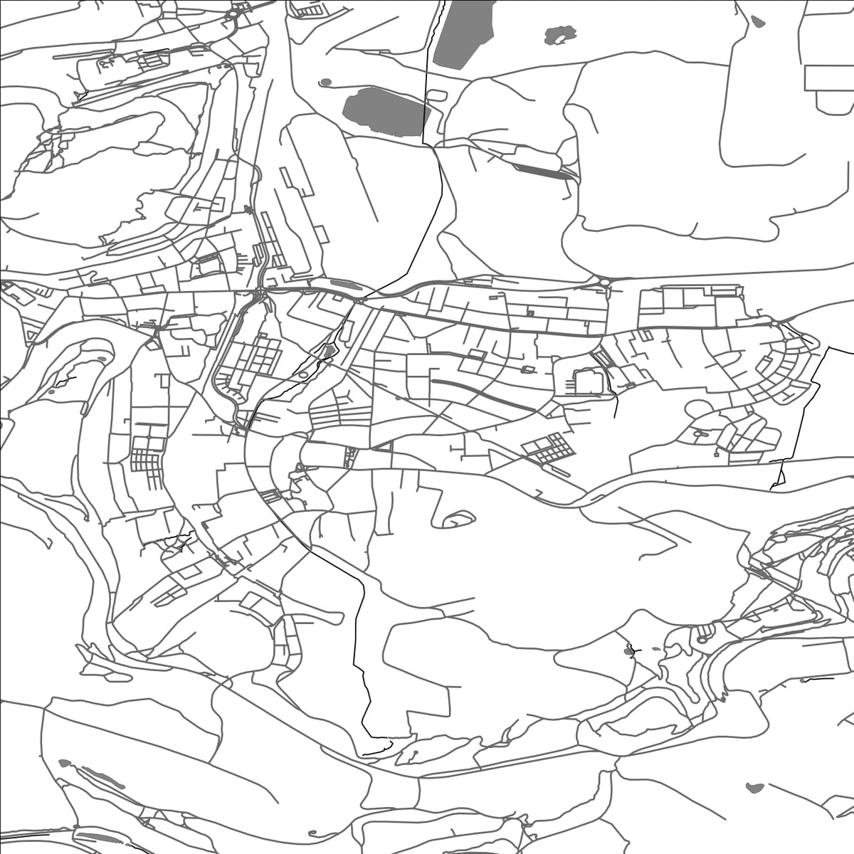 ROAD MAP OF OBERCORN, LUXEMBOURG BY MAPBAKES