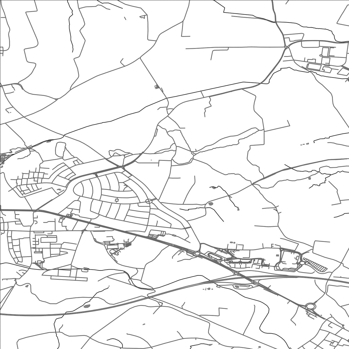 ROAD MAP OF OLM, LUXEMBOURG BY MAPBAKES