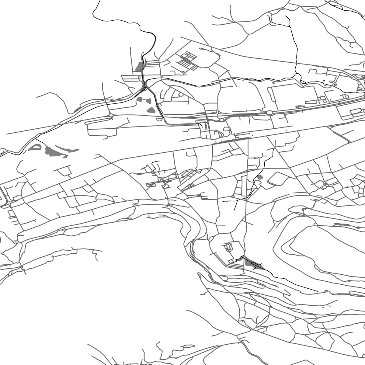 ROAD MAP OF RODANGE, LUXEMBOURG BY MAPBAKES
