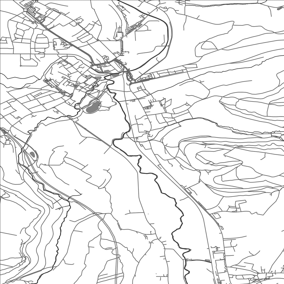 ROAD MAP OF ROLLINGEN, LUXEMBOURG BY MAPBAKES