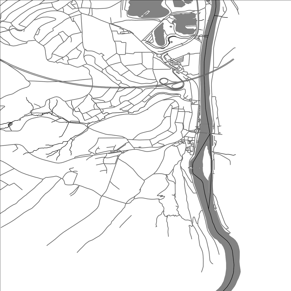 ROAD MAP OF SCHENGEN, LUXEMBOURG BY MAPBAKES