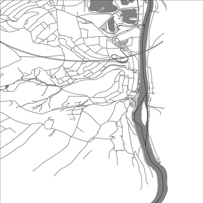 ROAD MAP OF SCHENGEN, LUXEMBOURG BY MAPBAKES