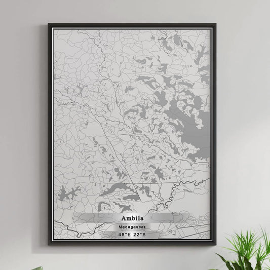 ROAD MAP OF AMBILA, MADAGASCAR BY MAPBAKES