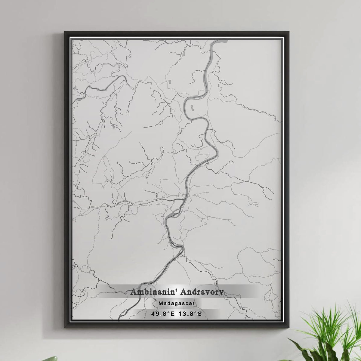 ROAD MAP OF AMBINANIN' ANDRAVORY, MADAGASCAR BY MAPBAKES