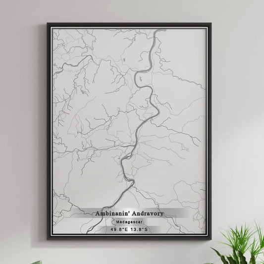 ROAD MAP OF AMBINANIN' ANDRAVORY, MADAGASCAR BY MAPBAKES