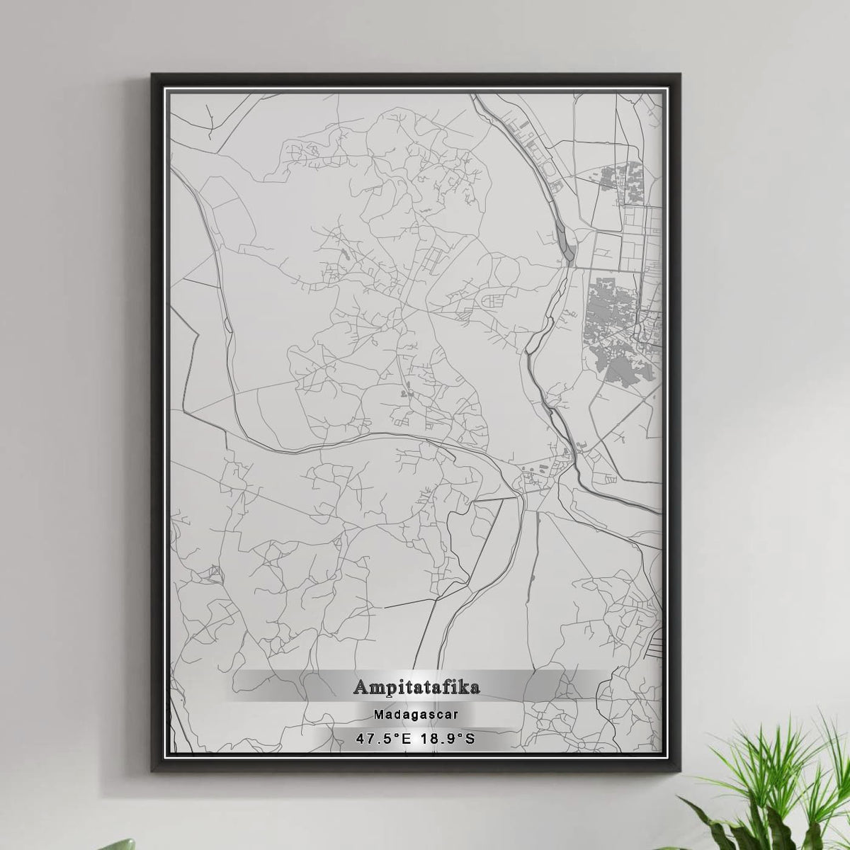 ROAD MAP OF AMPITATAFIKA, MADAGASCAR BY MAPBAKES