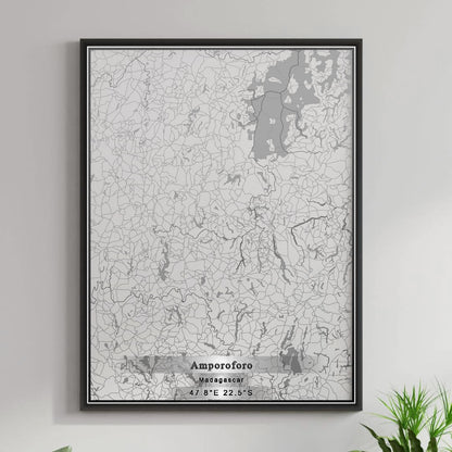 ROAD MAP OF AMPOROFORO, MADAGASCAR BY MAPBAKES