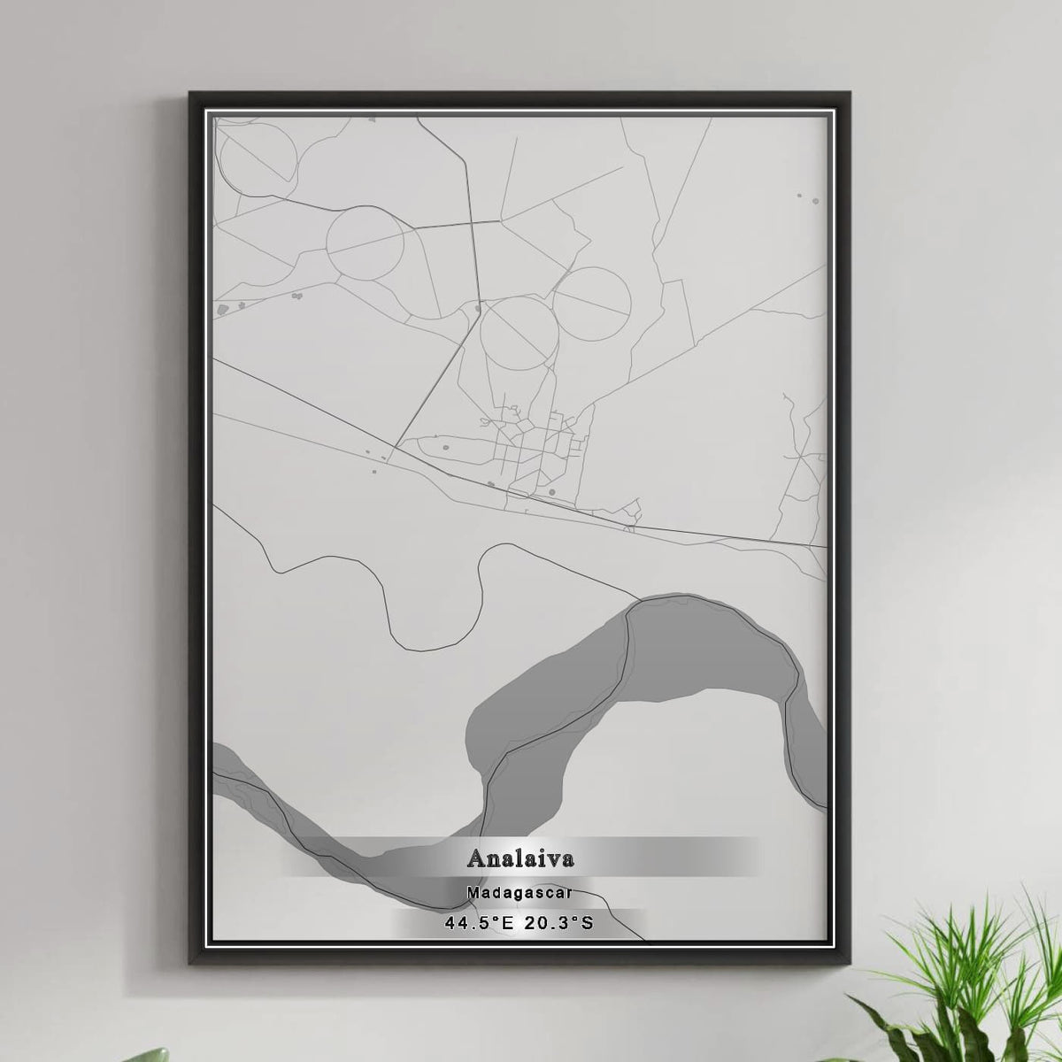 ROAD MAP OF ANALAIVA, MADAGASCAR BY MAPBAKES